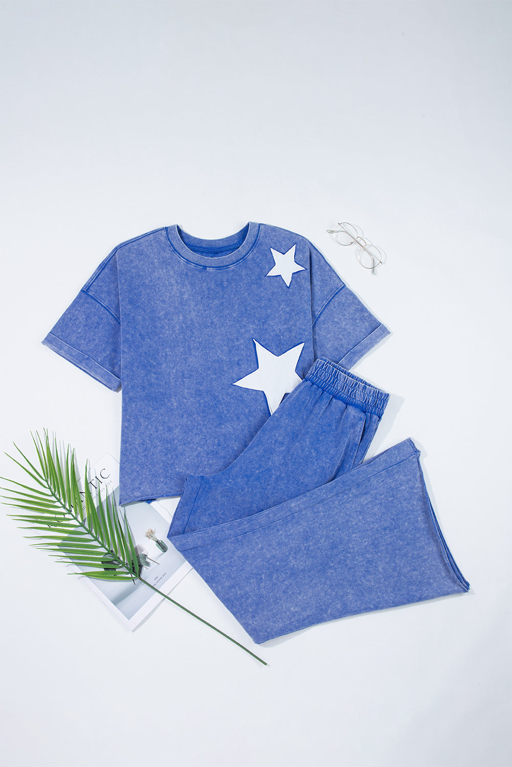 blue pants set