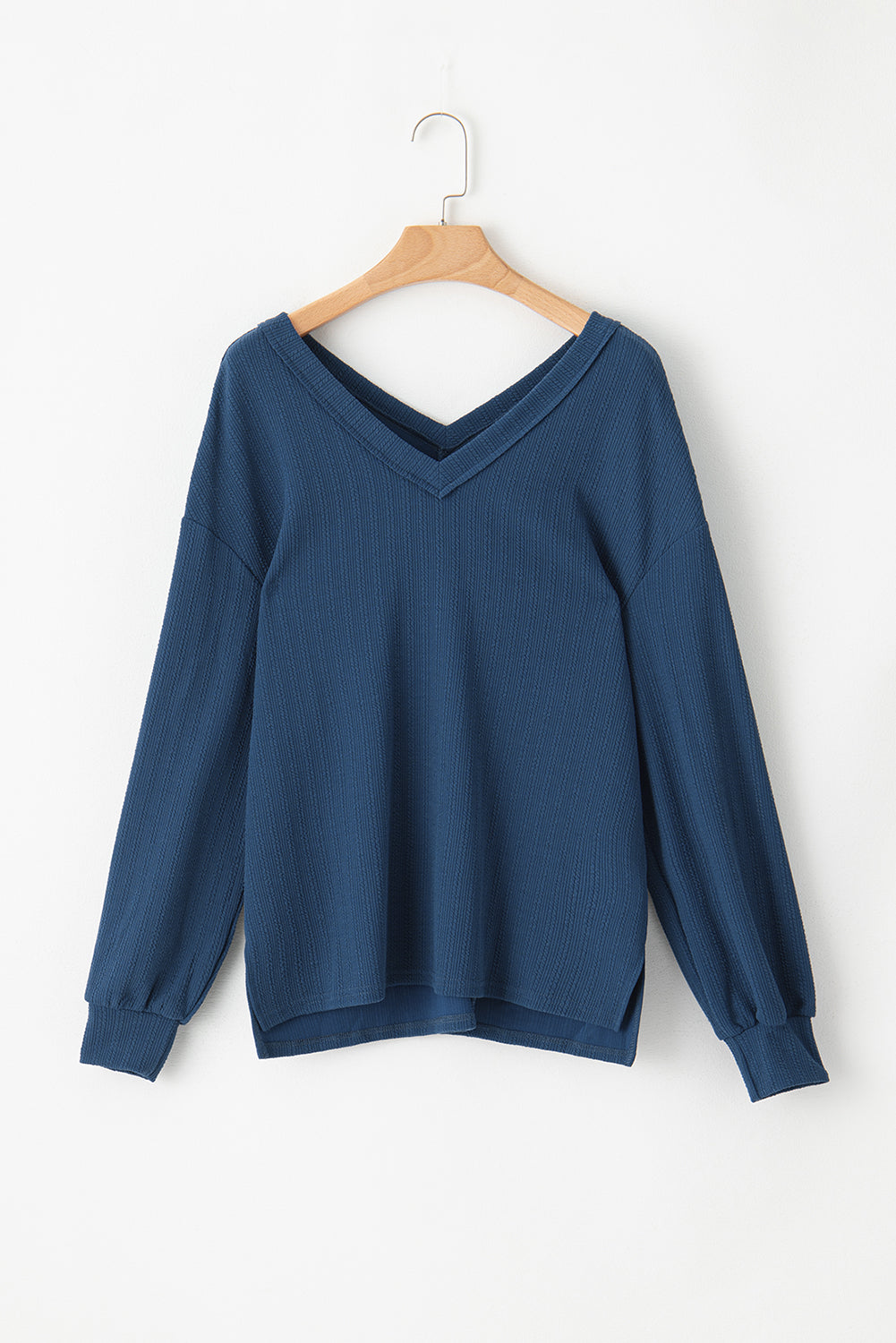 Sweaters Solid V-Neck Long Sleeve Button Sweater for Women