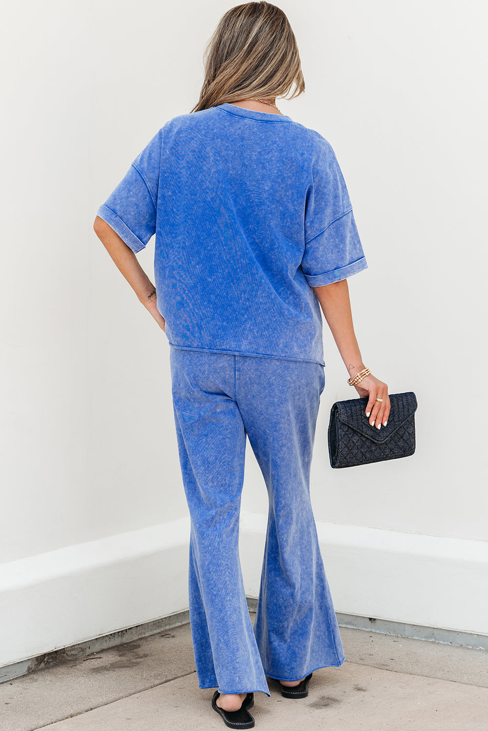 blue pants set
