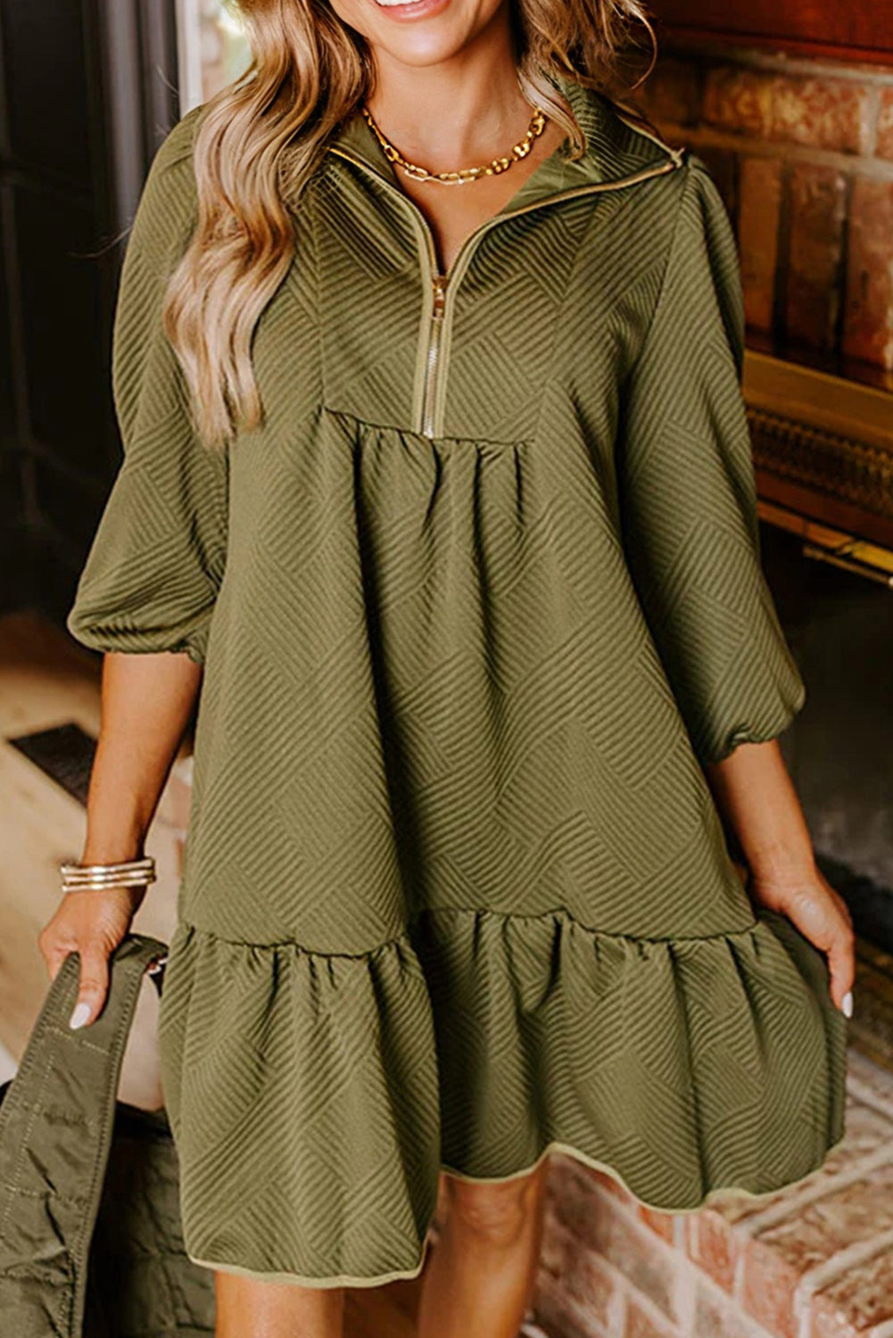 quarter zip dress