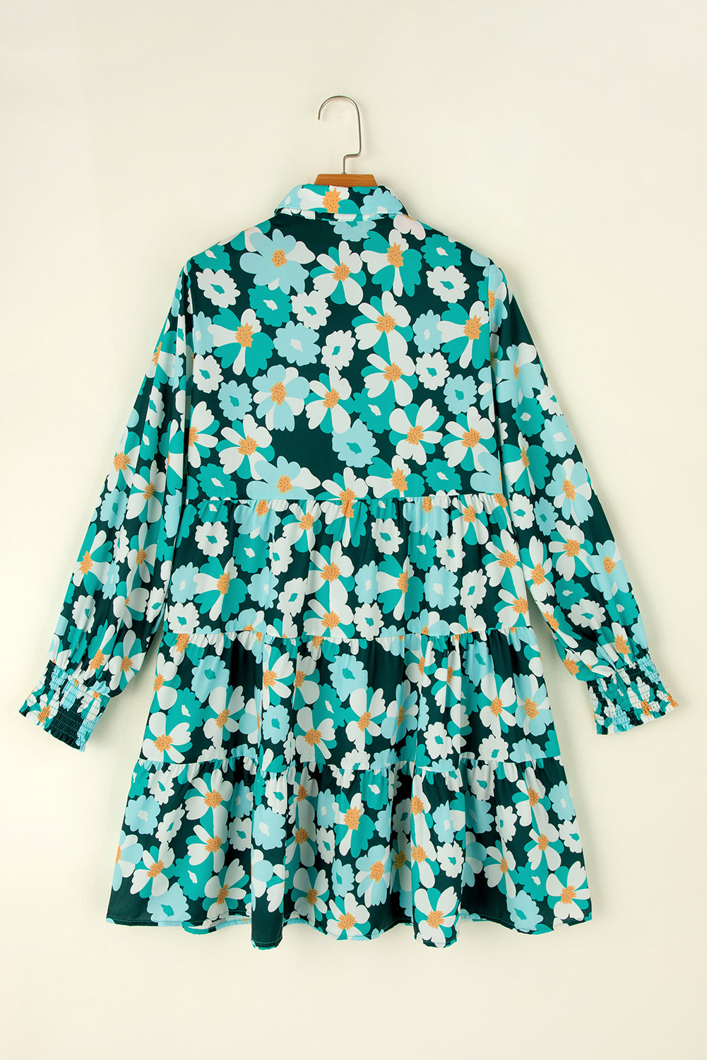 puff sleeve floral dress