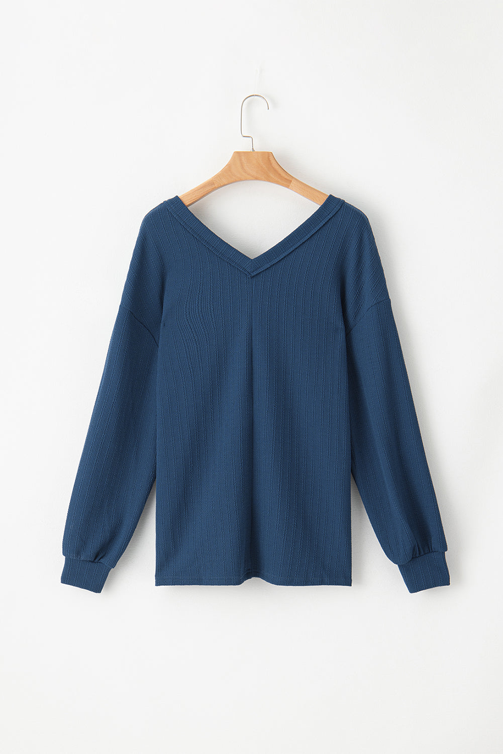 Sweaters Solid V-Neck Long Sleeve Button Sweater for Women