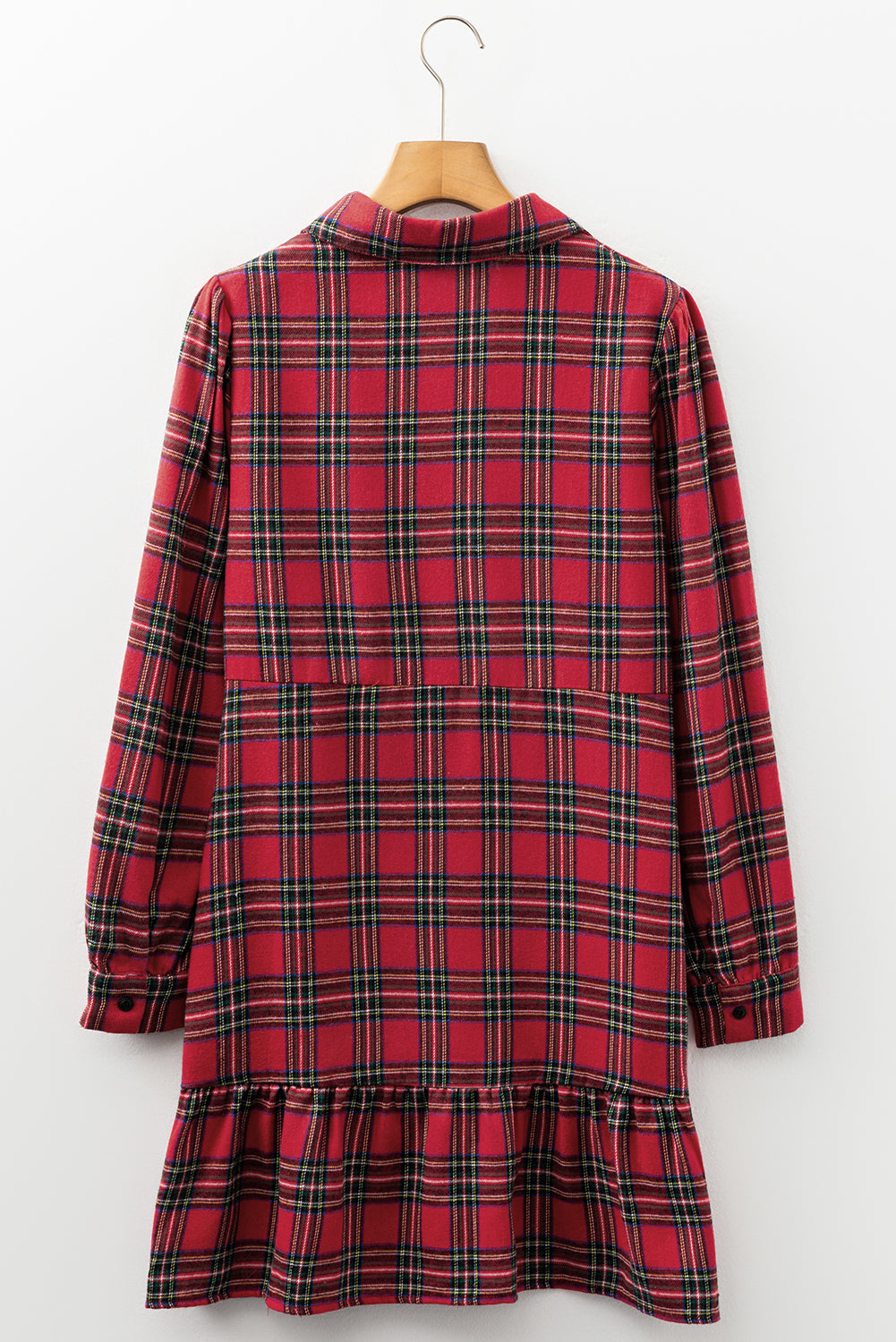 red plaid mini dress