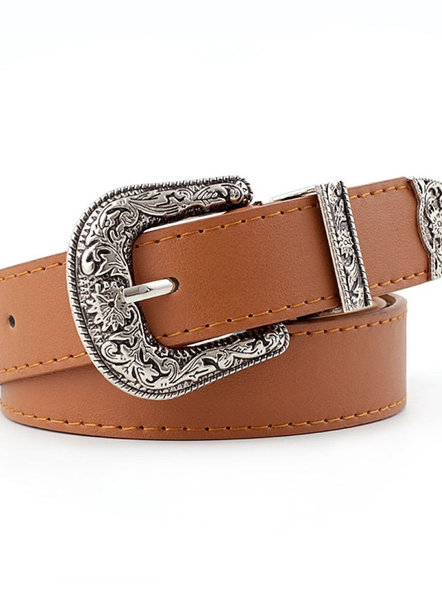 Women's Belt Alloy Zhangqing Black Camel Coffee Waist Belt Party Daily / Vintage / Spring / Summer / Fall / Winter - LuckyFash™