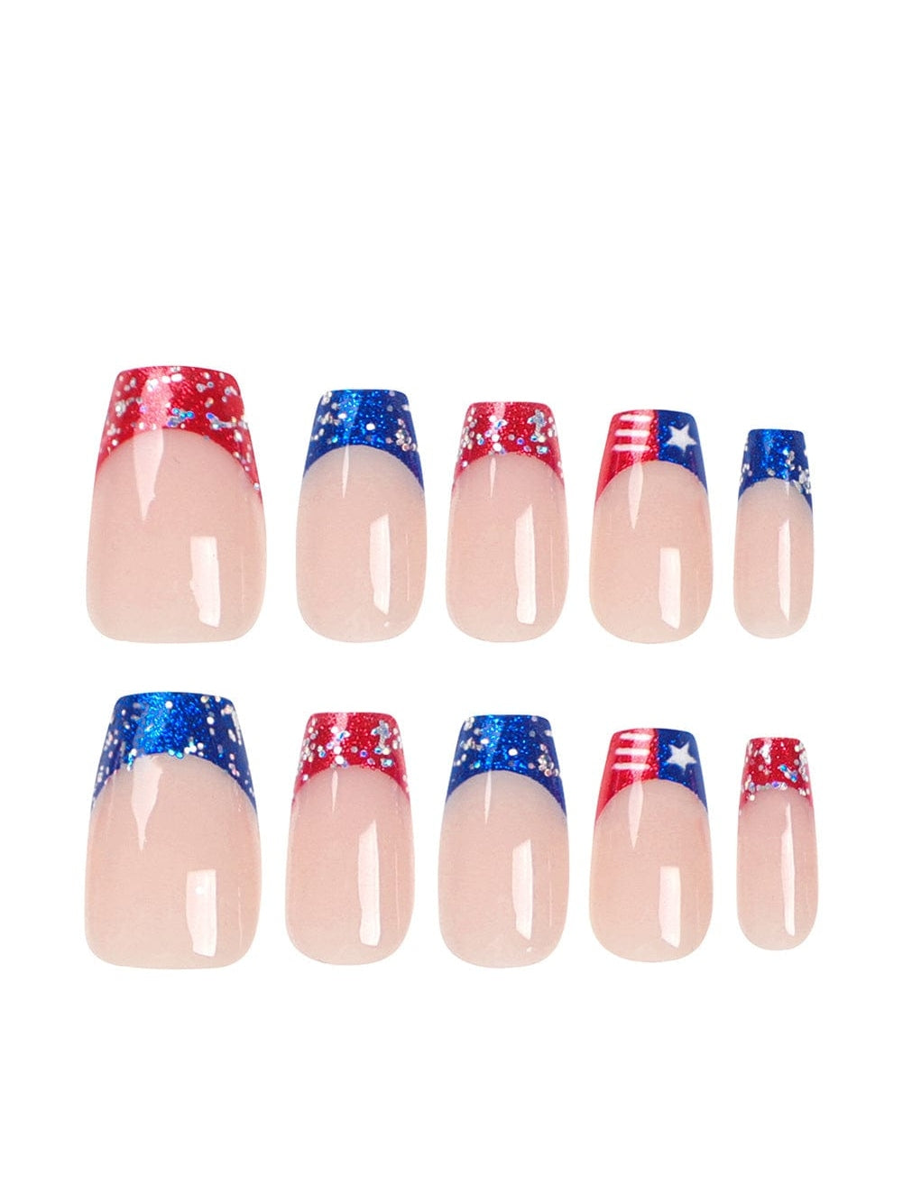 American Flag Nail Decal Set