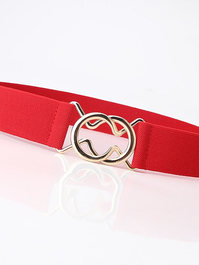 Women's Belt Alloy White Black Gray Pink Camel Wide Belt Outdoor Dailywear Daily Holiday Pure Color / Spring / Summer / Fall / Winter / Coffee - LuckyFash™