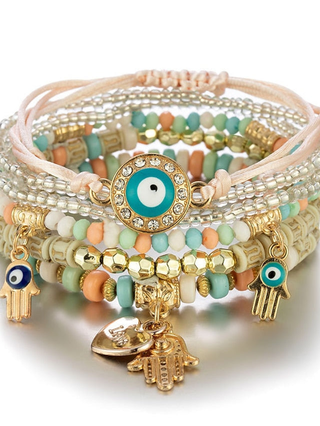Women's Bracelets Ethnic Style Street Color Block Bracelets & Bangles / Black / Red / Blue / Fall / Winter - LuckyFash™