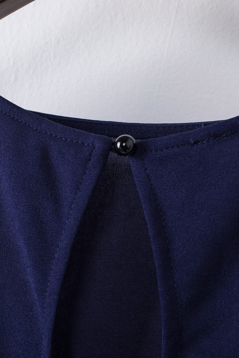 Blue Bracelet Sleeve Waist Tie Wide Leg Jumpsuit