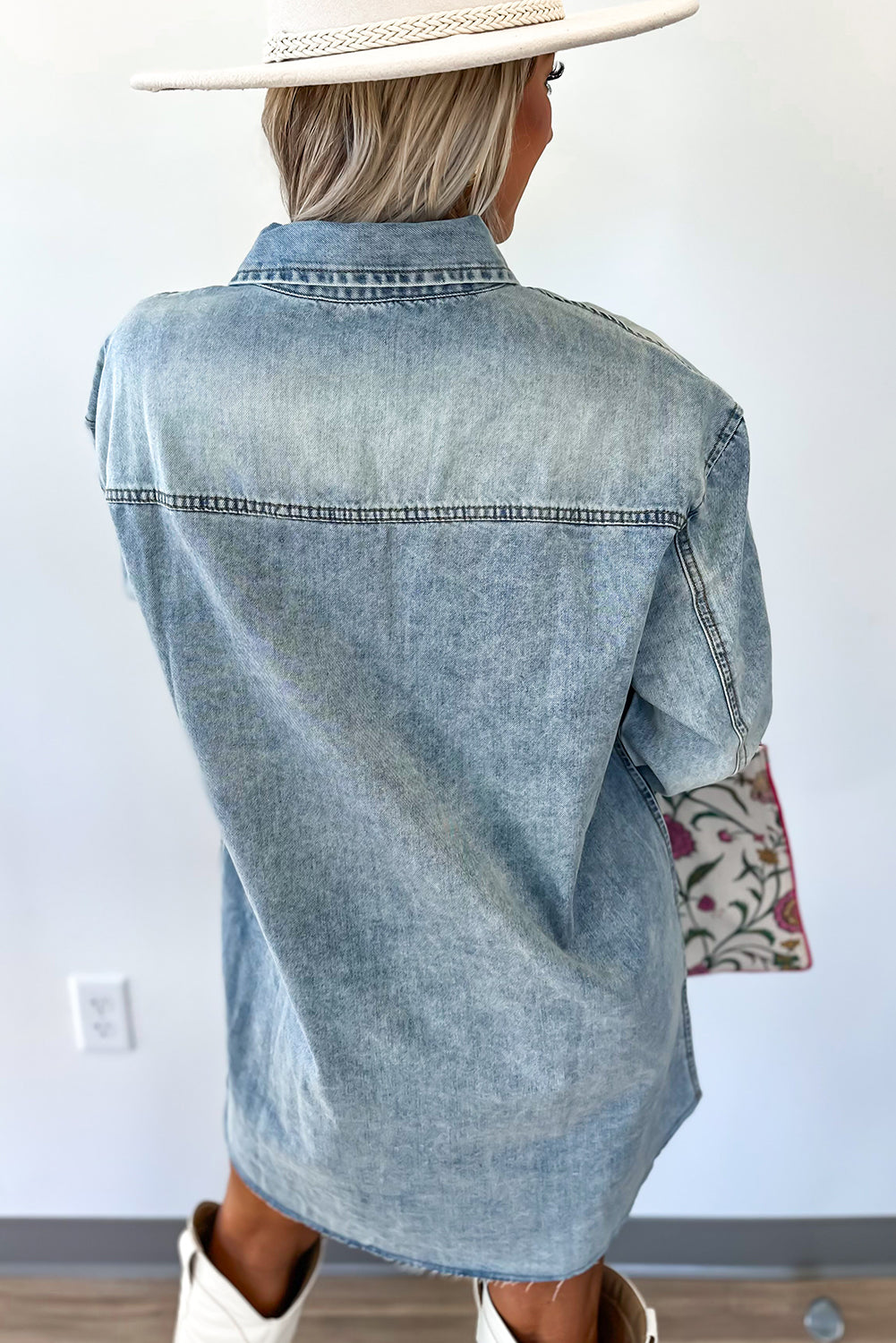 blue denim dress