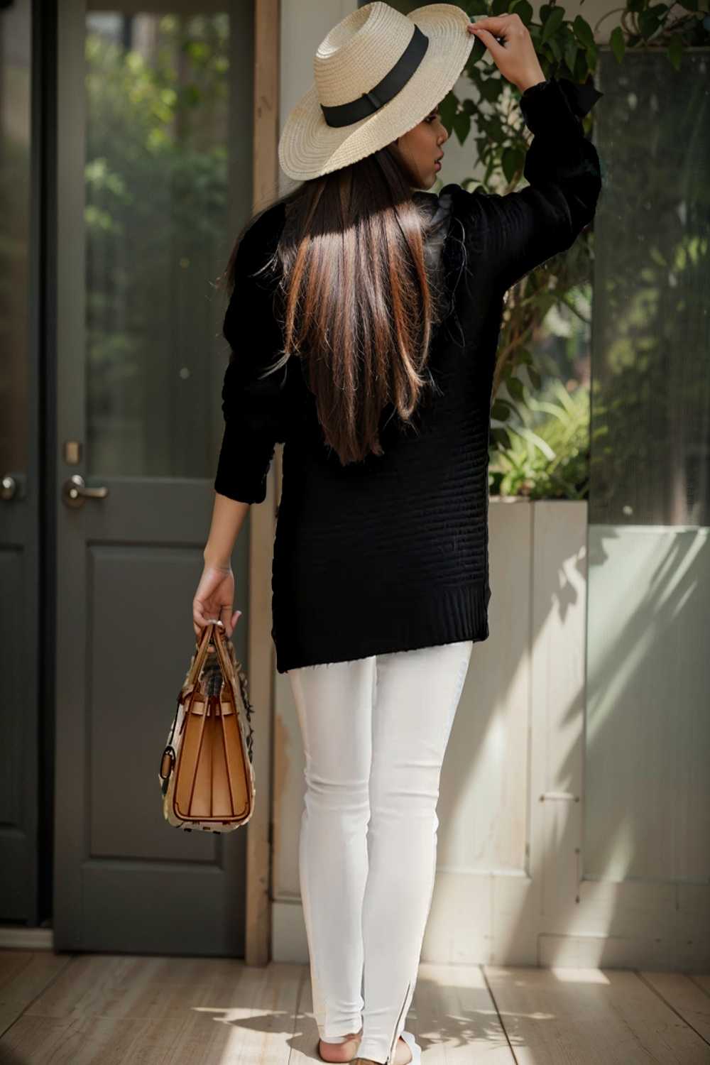 casual chunky knit mock neck long sleeve split pullover sweater 107459