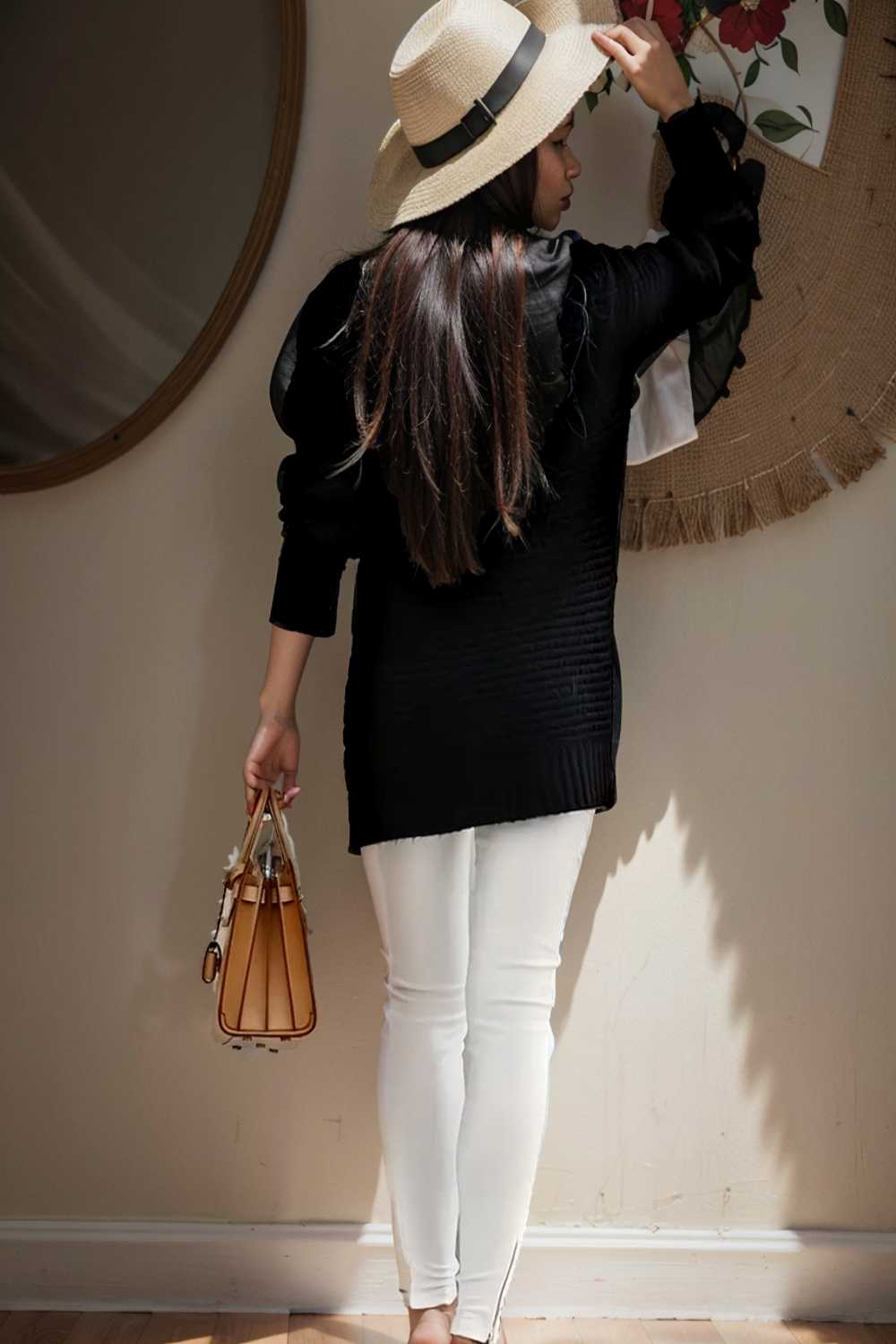 casual chunky knit mock neck long sleeve split pullover sweater 107456
