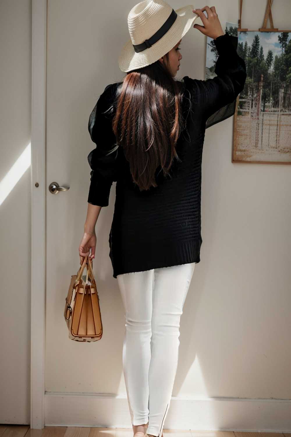 casual chunky knit mock neck long sleeve split pullover sweater 107450