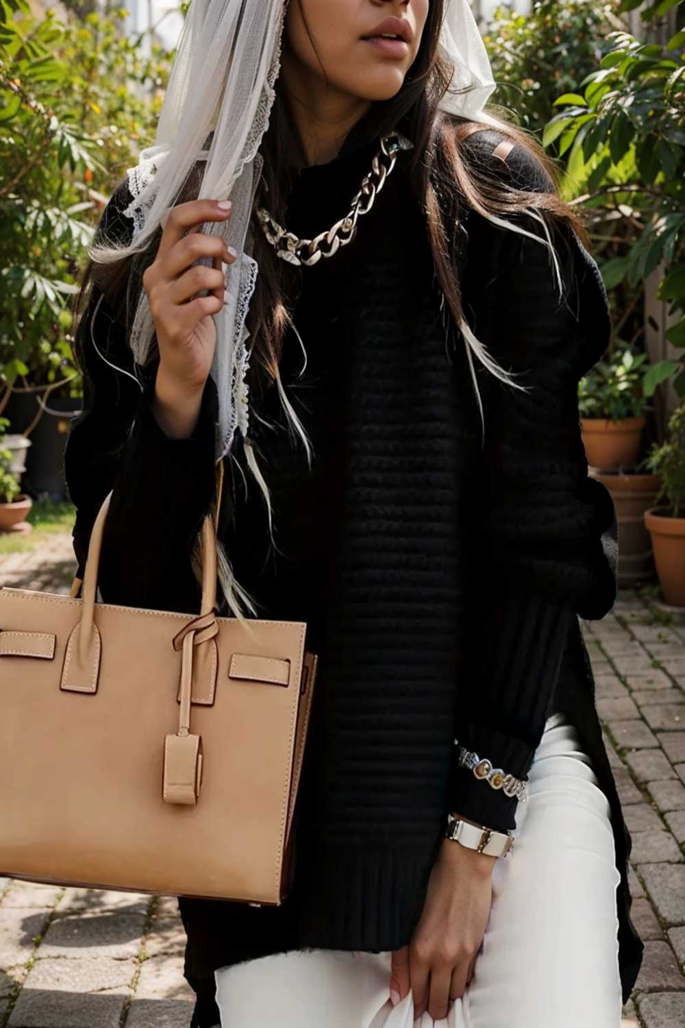 casual chunky knit mock neck long sleeve split pullover sweater 112569