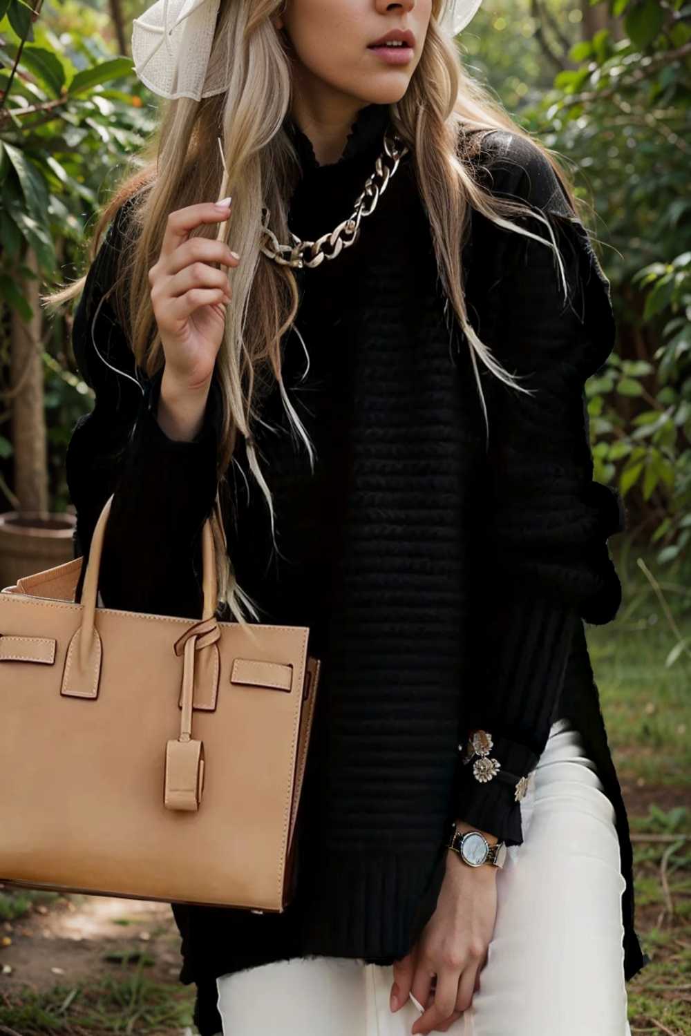 casual chunky knit mock neck long sleeve split pullover sweater 112568