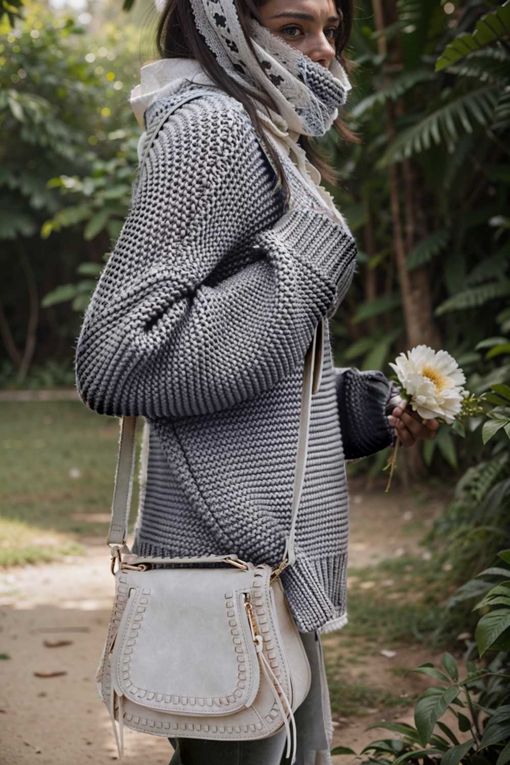 casual chunky knit mock neck long sleeve split pullover sweater 111634