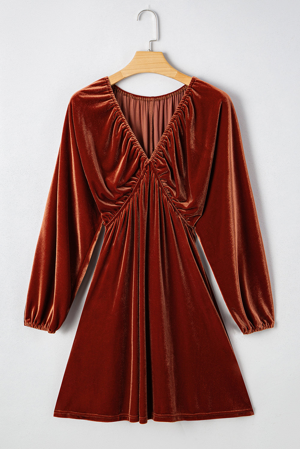 v neck mini dress