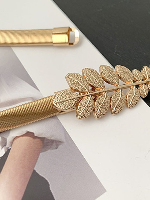 Women's Belt Alloy Gold Skinny Belt Outdoor Dailywear Daily Holiday Pure Color / Spring / Summer / Fall / Winter - LuckyFash™