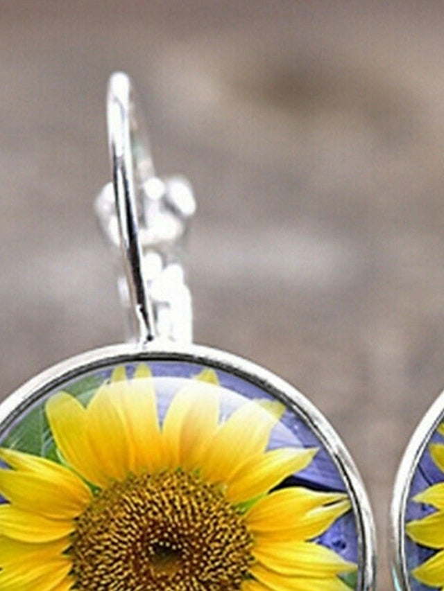 Women's Earrings Textured Street Sunflower Earring - LuckyFash™