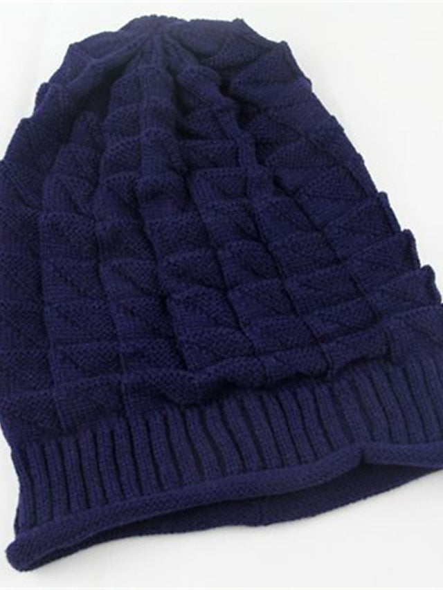 Women's Hat Beanie / Slouchy Black Purple Wine Outdoor Home Street Knitted Pure Color Portable Windproof Comfort - LuckyFash™