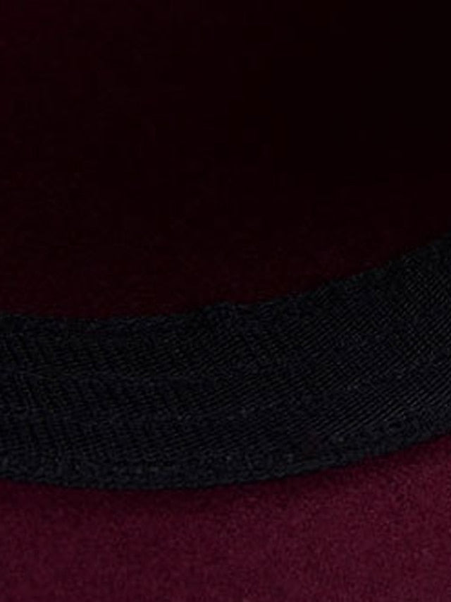 Women's Hat Fedora Hat Black Wine Fuchsia Outdoor Dailywear Holiday Floral Flower Portable Windproof Comfort - LuckyFash™