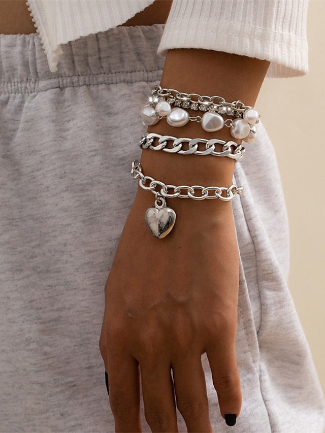 Women's Bracelets Casual Street Heart Bracelets & Bangles - LuckyFash™