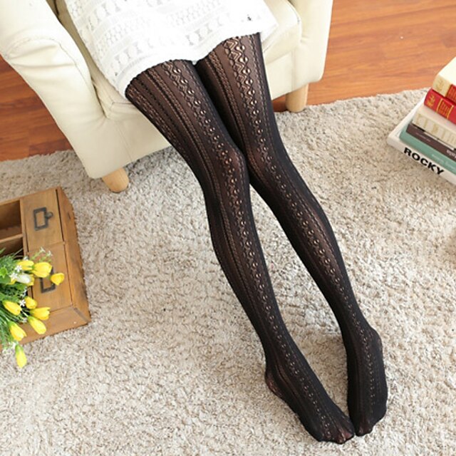 Women's Panty Hose Wedding Work Holiday Lace Retro Polyester Sexy Lolita Boho / Bohemian Cute 1 Pair