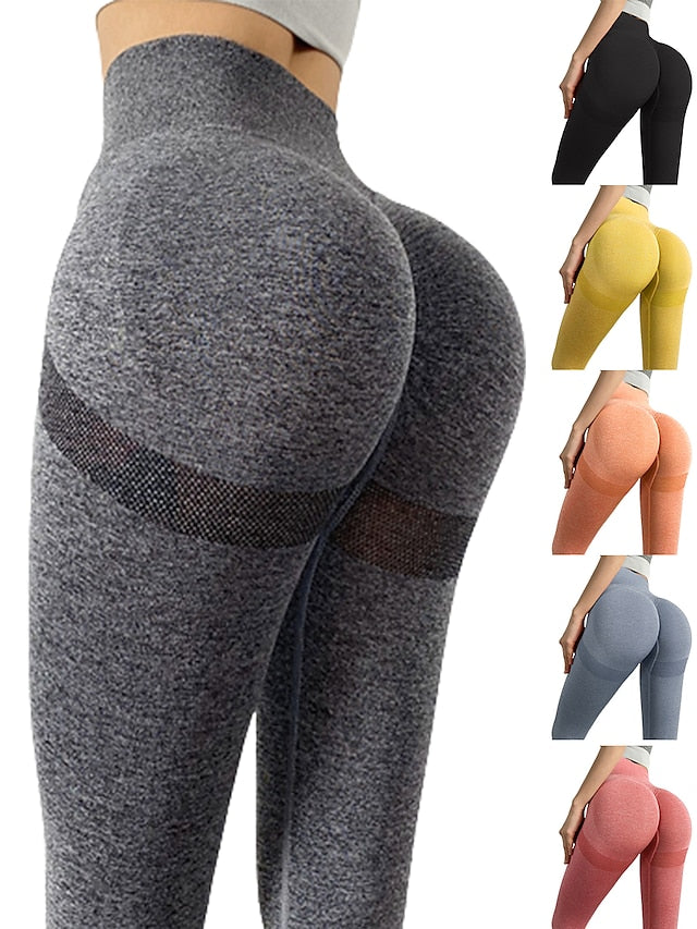 Women‘s Seamless Leggings Scrunch Butt Gym Seamless Booty Workout Tight Tummy Control Butt Lift High Waist Quick Dry Stretchy Fitness Gym Running Sports - LuckyFash™