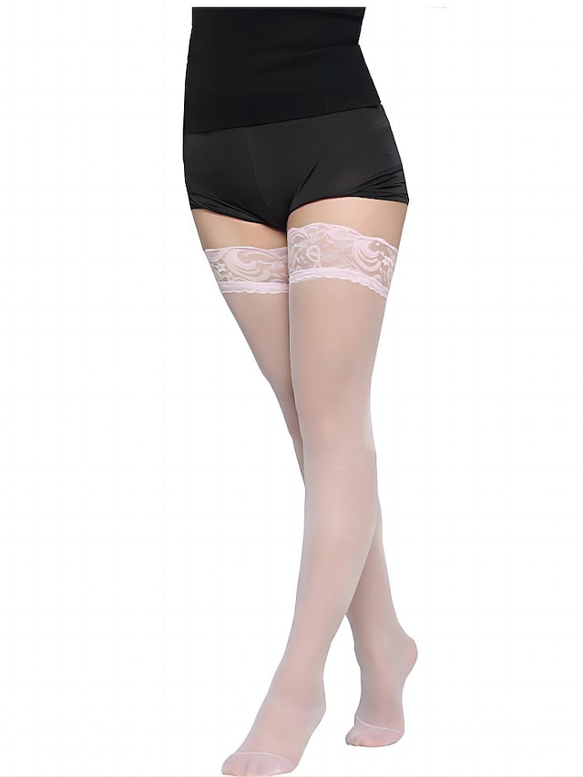 Lace temptation stockings / ultra-thin / trim leg / long tube high thigh stockings / color / transparent / cute / sexy / knee-high female socks - LuckyFash™