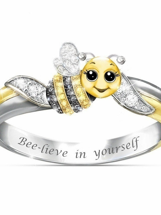 cute unicorn ring women girls engraved statement rings mother daughter cz rhinestone birthstone love jewelry gift - LuckyFash™