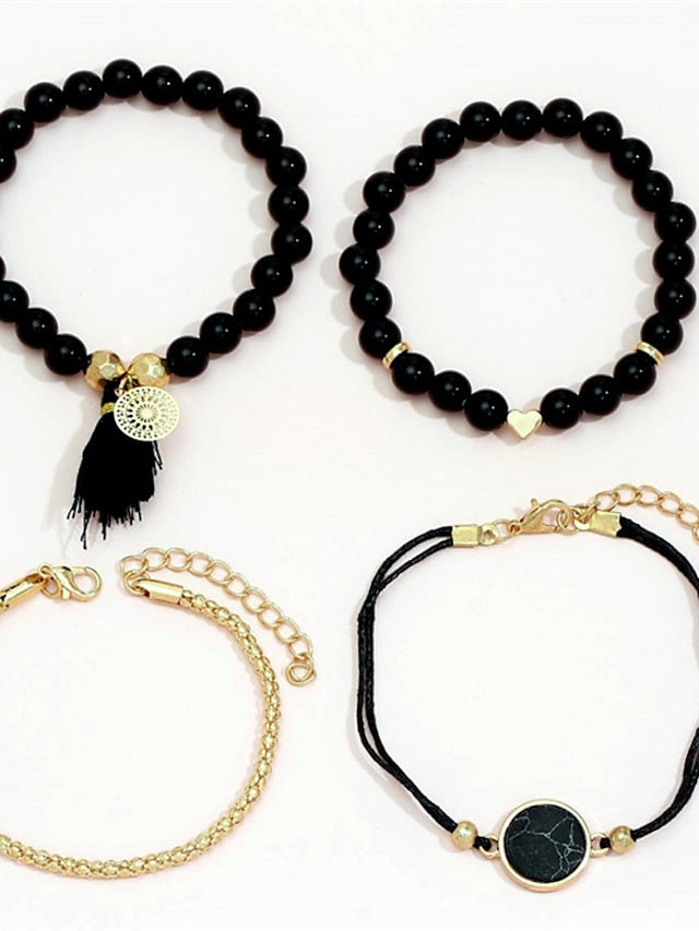 Women's Bracelets Artistic Anniversary Heart Bracelets & Bangles / Black / White / Pink / Fall / Winter - LuckyFash™
