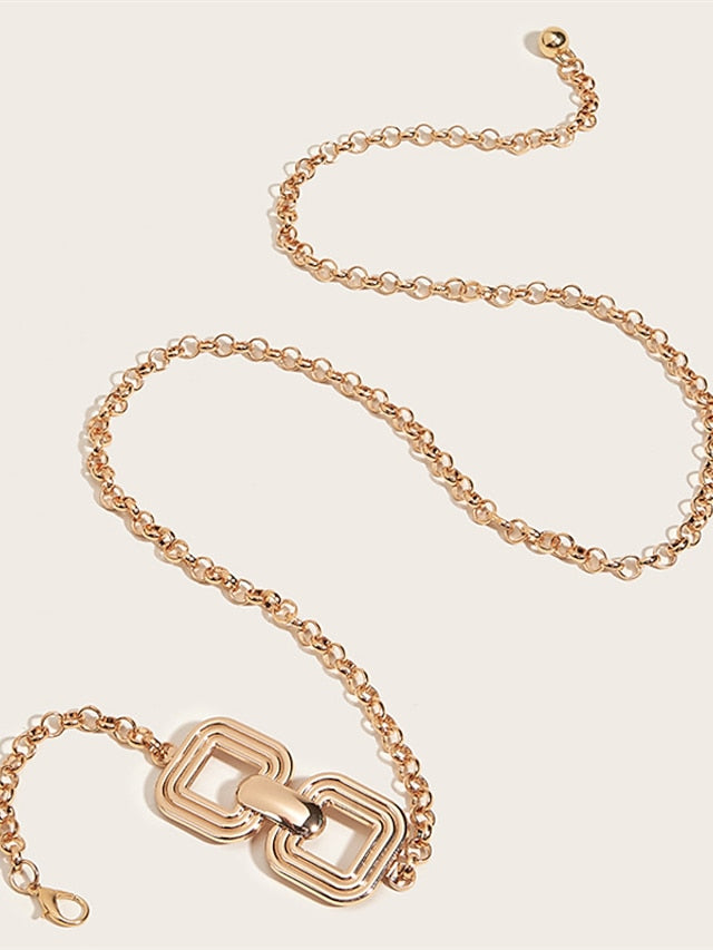 Women's Belt Metal Alloy Champagne Gold Chain Outdoor Dailywear Daily Holiday Pure Color / Spring / Summer / Fall / Winter - LuckyFash™