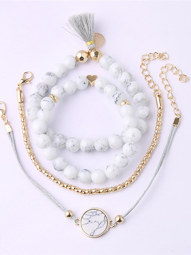 Women's Bracelets Artistic Anniversary Heart Bracelets & Bangles / Black / White / Pink / Fall / Winter - LuckyFash™