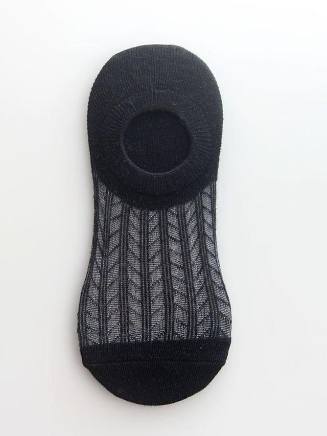 socks women spring and summer new glass silk ladies non-slip invisible socks cotton hollow mesh air conditioning socks boat socks women - LuckyFash™
