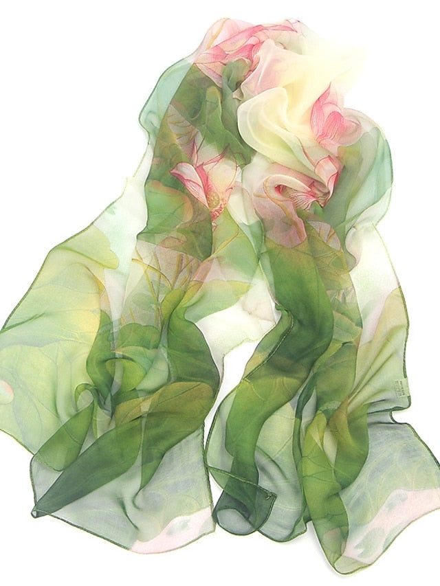 Women's Chiffon Scarf Party Red Scarf Tie Dye / Purple / Fall / Winter / Spring / Summer - LuckyFash™
