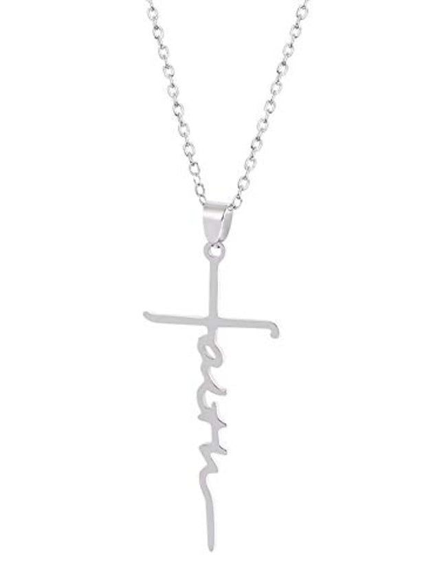 doomuut cross necklace 925 sterling silver love of cross pendant necklace gift for women girls - LuckyFash™