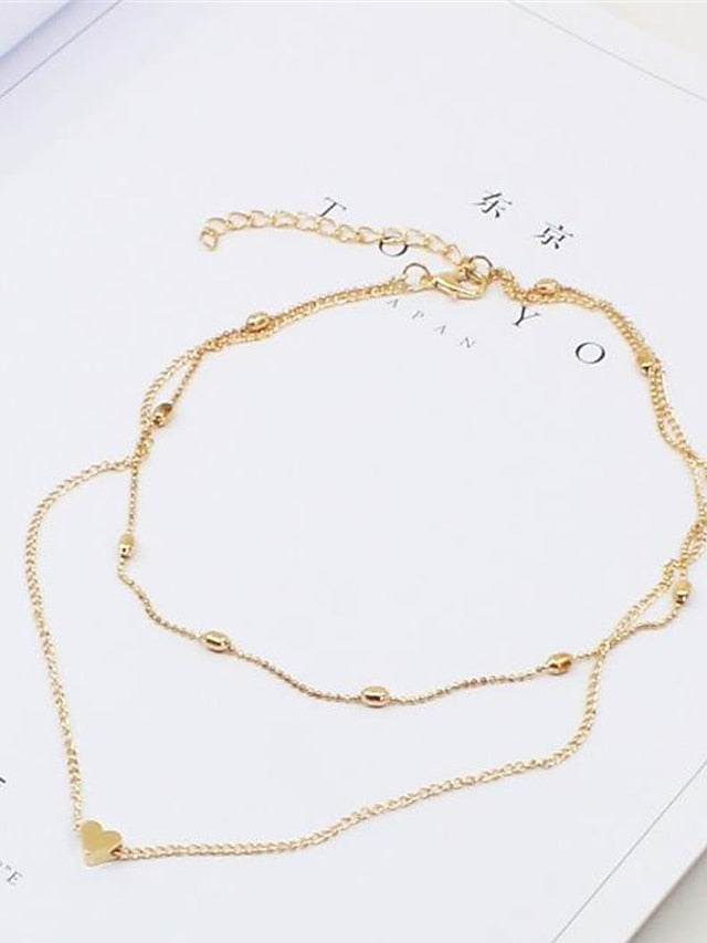 Women's necklace Chic & Modern Fashion Street / Multilayer Layered Heart Choker Necklaces/ Dailywear / Spring / Summer / Fall / Winter - LuckyFash™
