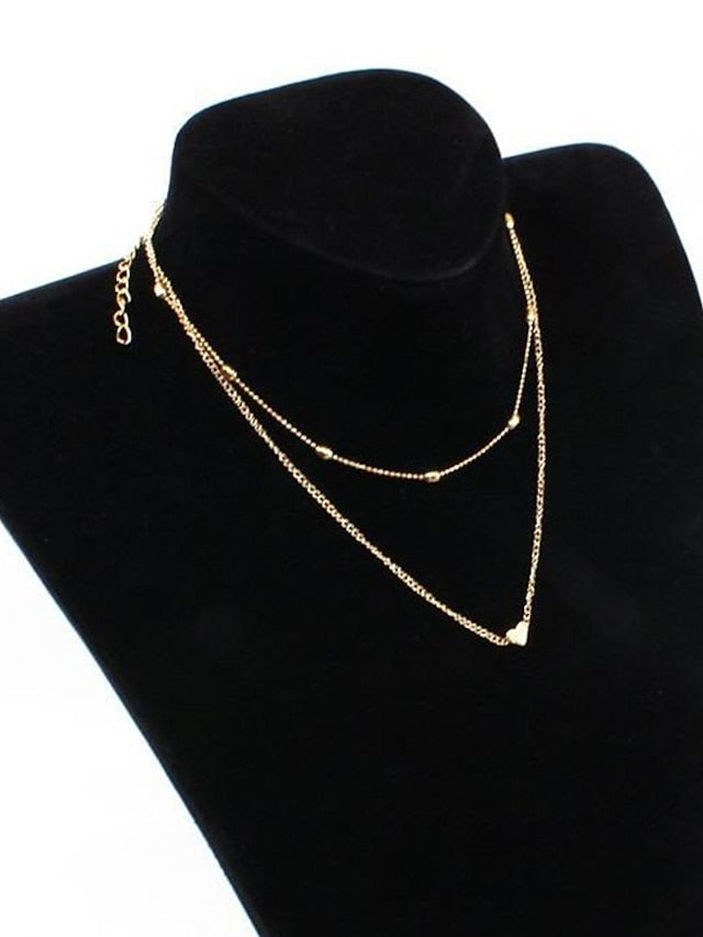Women's necklace Chic & Modern Fashion Street / Multilayer Layered Heart Choker Necklaces/ Dailywear / Spring / Summer / Fall / Winter - LuckyFash™