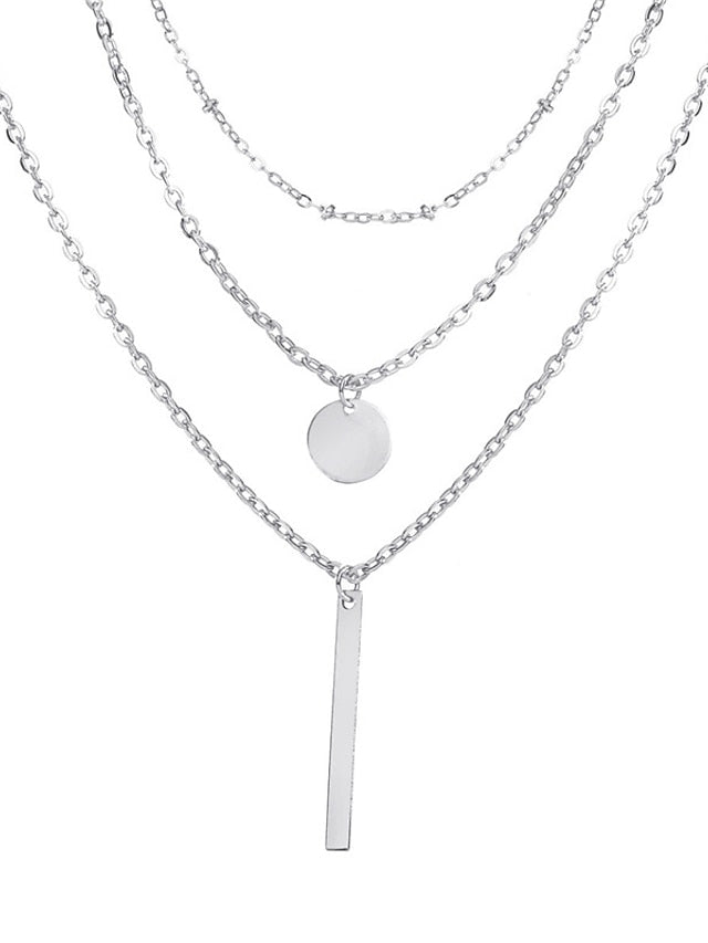 Women's necklace Chic & Modern Street Geometry Necklaces / 3 Layered Necklace / Dailywear / Spring / Summer / Fall / Winter - LuckyFash™