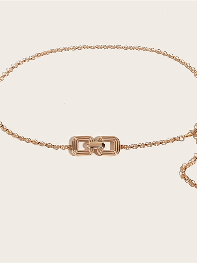 Women's Belt Metal Alloy Champagne Gold Chain Outdoor Dailywear Daily Holiday Pure Color / Spring / Summer / Fall / Winter - LuckyFash™
