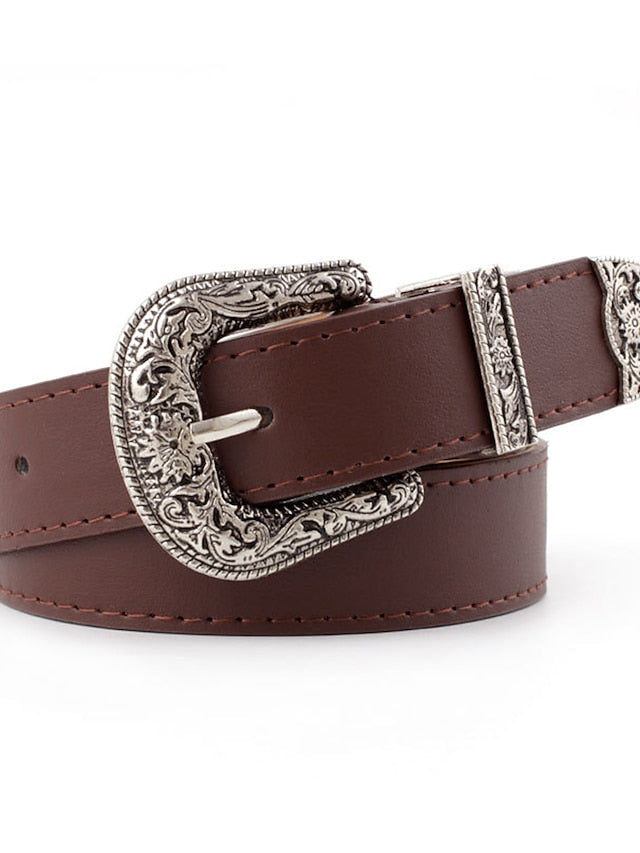 Women's Belt Alloy Zhangqing Black Camel Coffee Waist Belt Party Daily / Vintage / Spring / Summer / Fall / Winter - LuckyFash™