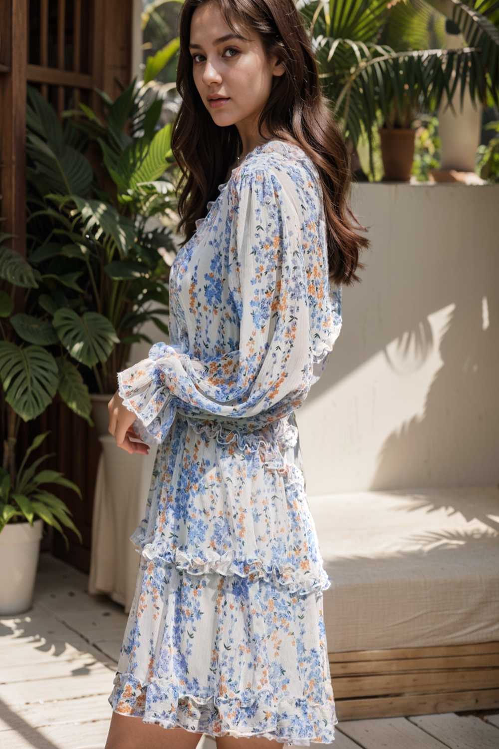 loose leopard print v neck dress drop shoulder a line closed cape paneled 120543