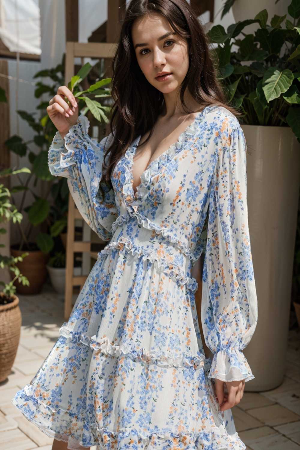 loose leopard print v neck dress drop shoulder a line closed cape paneled 143397