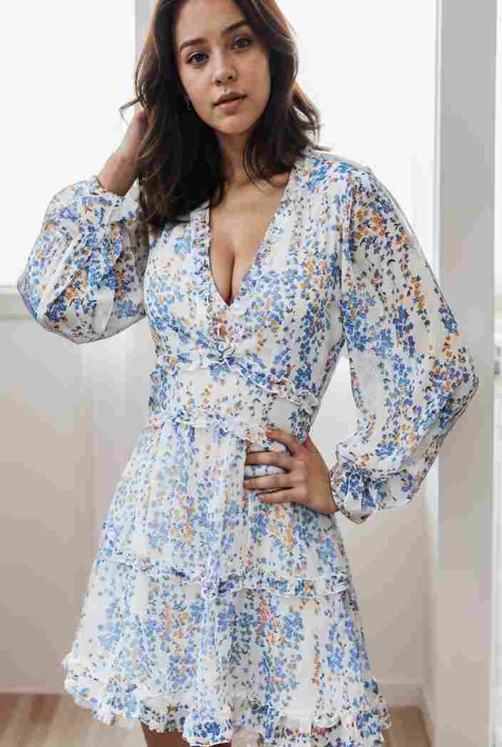 loose leopard print v neck dress drop shoulder a line closed cape paneled 132427