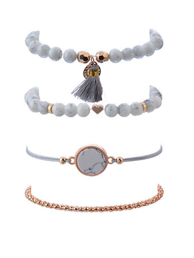 Women's Bracelets Artistic Anniversary Heart Bracelets & Bangles / Black / White / Pink / Fall / Winter - LuckyFash™