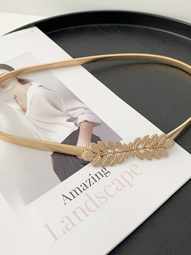 Women's Belt Alloy Gold Skinny Belt Outdoor Dailywear Daily Holiday Pure Color / Spring / Summer / Fall / Winter - LuckyFash™