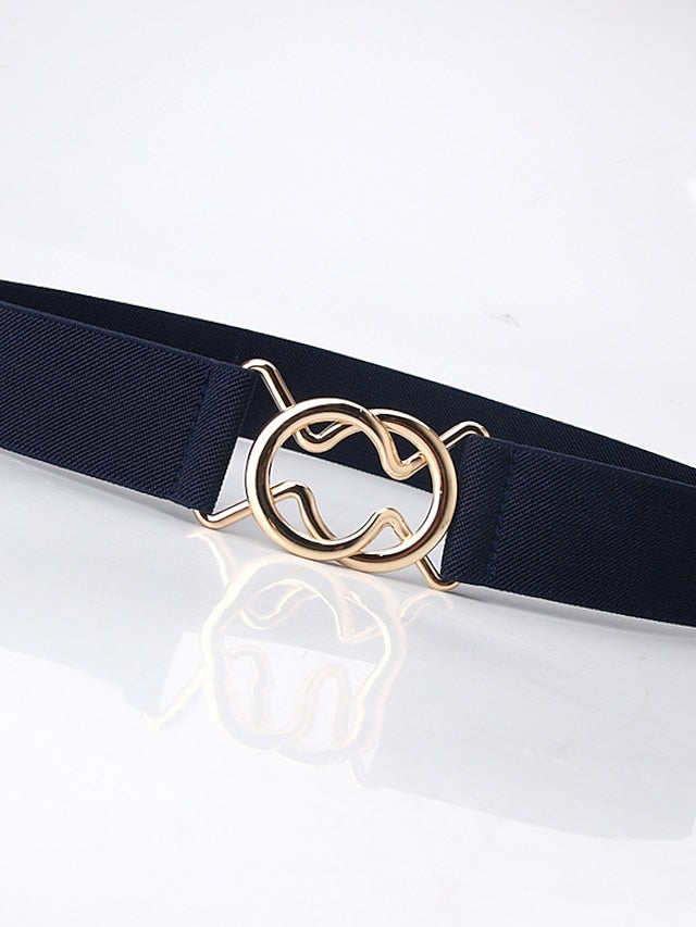 Women's Belt Alloy White Black Gray Pink Camel Wide Belt Outdoor Dailywear Daily Holiday Pure Color / Spring / Summer / Fall / Winter / Coffee - LuckyFash™