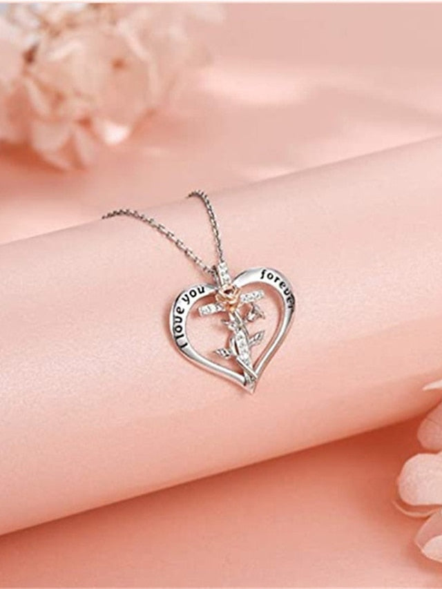 Women's necklace Chic & Modern Street Floral Necklaces / Silver / Fall / Winter / Spring / Summer - LuckyFash™