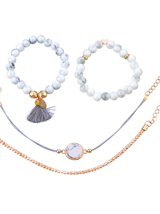 Women's Bracelets Artistic Anniversary Heart Bracelets & Bangles / Black / White / Pink / Fall / Winter - LuckyFash™