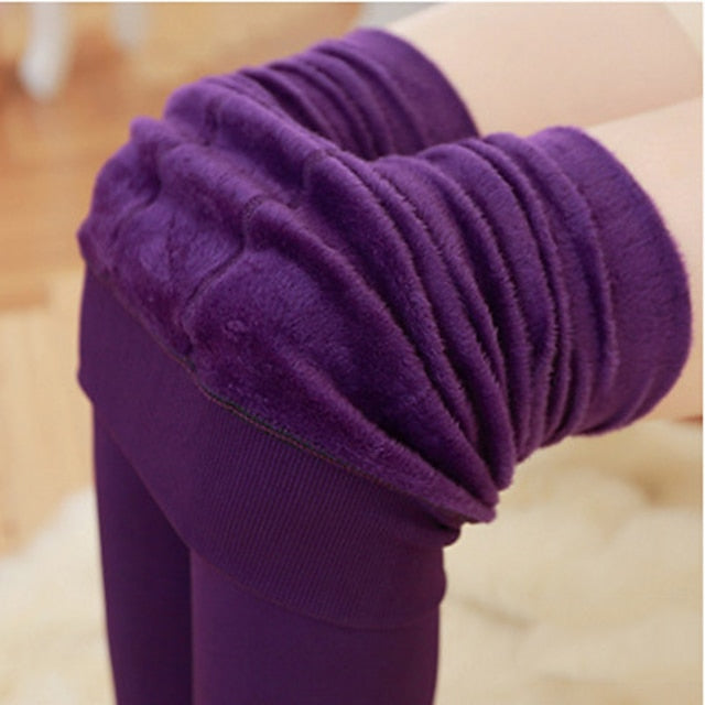 Women's Fleece Pants Normal Fleece Plain Black Red Fashion Mid Waist Full Length Daily Fall & Winter