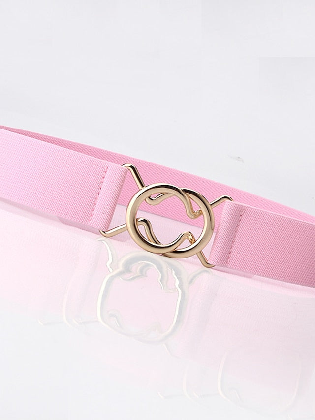 Women's Belt Alloy White Black Gray Pink Camel Wide Belt Outdoor Dailywear Daily Holiday Pure Color / Spring / Summer / Fall / Winter / Coffee - LuckyFash™